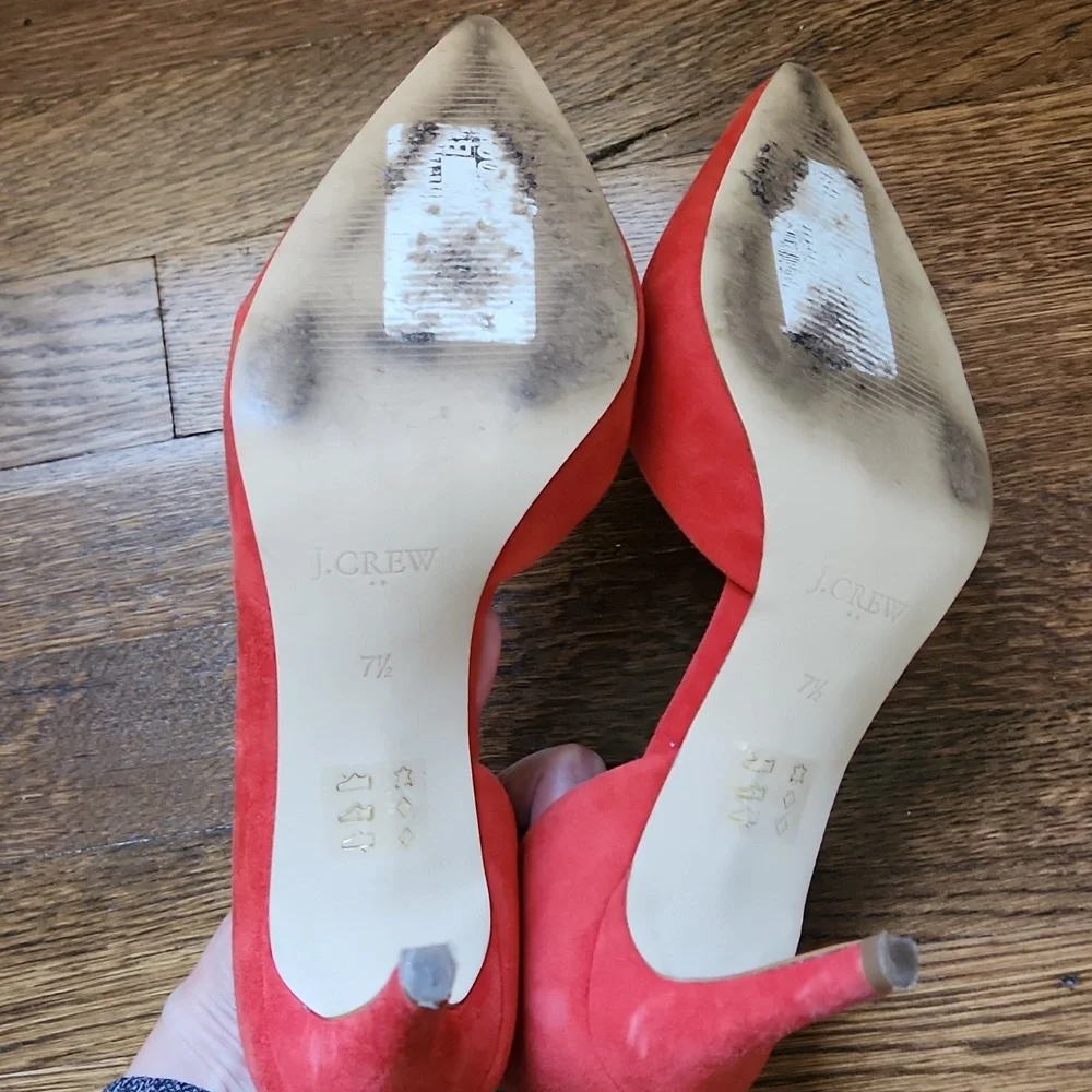 Coral Suede J Crew Heels - Picture 12 of 13